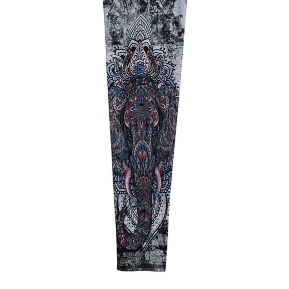 Evolution & Creation elephant Y2k legging yoga pants Size medium Cropped lounge - Picture 1 of 7